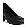 Rocia Black Women Stacking Heel Pumps