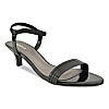 ROCIA Black Women Kitten Heel Patent Sandals