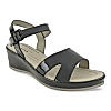 ROCIA Black Women Patent Wedge Sandals