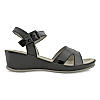 ROCIA Black Women Patent Wedge Sandals