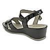 ROCIA Black Women Patent Wedge Sandals