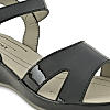 ROCIA Black Women Patent Wedge Sandals