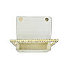 Rocia By Regal Gold Women Crystal Handle Party Clutch