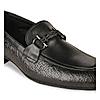Imperio Black Men Textured Leather Formal Shoes