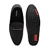 Regal Mens Black textured leather Loafers