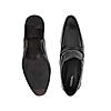 Regal Mens Black Textured Leather Formal shoes