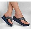 SKECHERS NAVY WOMENS VINYASA - PRETTY THANG FLIP FLOPS