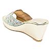 Rocia Green Women Embroidered Wedges