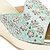 Rocia Green Women Embroidered Wedges