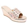 Rocia Rose Gold Women Embroidered Wedges