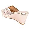 Rocia Rose Gold Women Embroidered Wedges