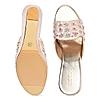 Rocia Rose Gold Women Embroidered Wedges