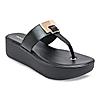 Rocia Black Women Casual Wedge Sandals