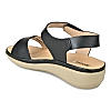 Rocia Black Women Comfort Flat Sandals