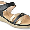 Rocia Black Women Comfort Flat Sandals