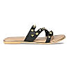 Rocia Black Women Zig Zag Studded Flats