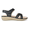 Rocia Black Women Comfort Flat Sandals