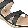 Rocia Black Women Comfort Flat Sandals