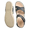 Rocia Black Women Comfort Flat Sandals