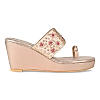 Rocia Rose Gold Women Hand Embroidered Ethnic Wedges