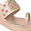 Rocia Rose Gold Women Hand Embroidered Ethnic Wedges