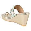 Rocia Green Women Hand Embroidered Ethnic Wedges