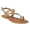 Rocia Camel Women Studded Flat Sandals