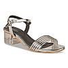 Rocia Silver Women Vinyl Block Heel Sandal