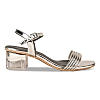 Rocia Silver Women Vinyl Block Heel Sandal