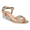 Rocia Rose Gold Women Vinyl Block Heel Sandal