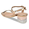 Rocia Rose Gold Women Vinyl Block Heel Sandal