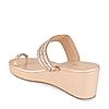 Rocia Rose Gold Women One Toe Pearl Embroidered Wedges