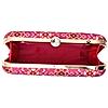 Rocia By Regal Pink Women Silk Patola Print Metal Clutch