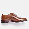 GABICCI TAN MEN ARISTA LONGWING BROGUE FORMAL LACE UP LEATHER SHOES