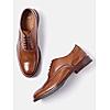 GABICCI TAN MEN ARISTA LONGWING BROGUE FORMAL LACE UP LEATHER SHOES