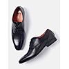 GABICCI BLACK MEN CAMERON BROGUE FORMAL SLIP ON LEATHER SHOES