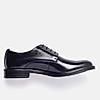 GABICCI BLACK MEN ARISTA PLAIN DERBY FORMAL LACE UP LEATHER SHOES