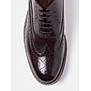 GABICCI BROWN MEN ARISTA LONGWING BROGUE FORMAL LACE UP LEATHER SHOES