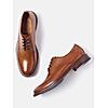 GABICCI TAN MEN ARISTA PLAIN DERBY FORMAL LACE UP LEATHER SHOES