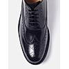 GABICCI BLACK MEN ARISTA LONGWING BROGUE FORMAL LACE UP LEATHER SHOES