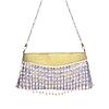 Rocia By Regal Lilac Women Pearl Embellished Brocade Clutch