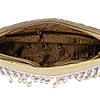 Rocia By Regal Lilac Women Pearl Embellished Brocade Clutch