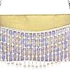 Rocia By Regal Lilac Women Pearl Embellished Brocade Clutch