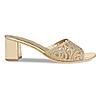 Rocia Gold Women Diamond Embellished Block Heels