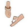 Rocia Rose Gold Women Hand Embroidered Wedges
