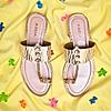 Rocia Rose Gold Women Casual Kolhapuri Flats