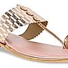 Rocia Rose Gold Women Casual Kolhapuri Flats