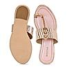 Rocia Rose Gold Women Casual Kolhapuri Flats