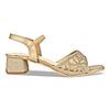 Rocia Gold Women Diamond Embellished Block Heel Sandals