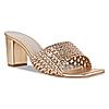 Rocia Rose Gold Women Metallic Woven Heels